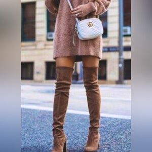Stuart Weitzman Suede Over The Knee-High Highland Boots